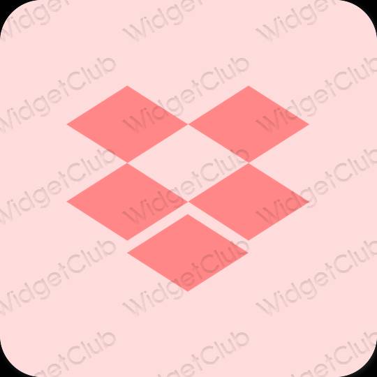 Ästhetisch Rosa Dropbox App-Symbole