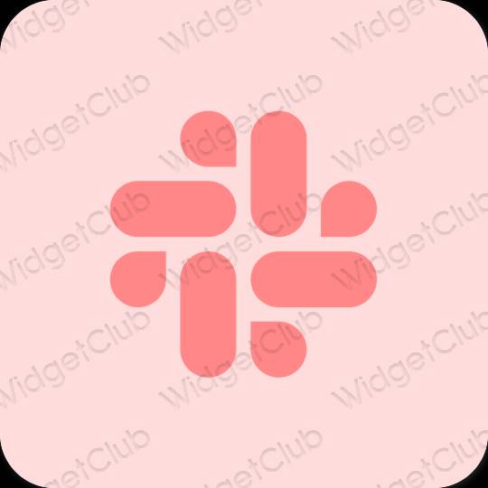 Ästhetisch Pastellrosa Slack App-Symbole