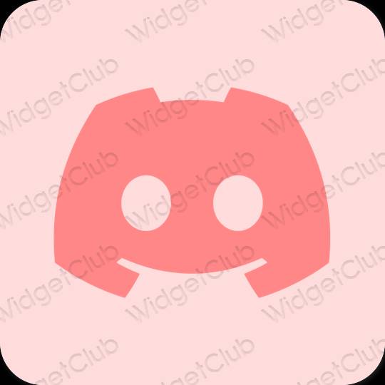 Esthétique rose pastel discord icônes d'application