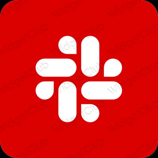 미적인 빨간색 Slack 앱 아이콘