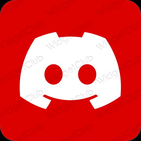 미적인 빨간색 discord 앱 아이콘