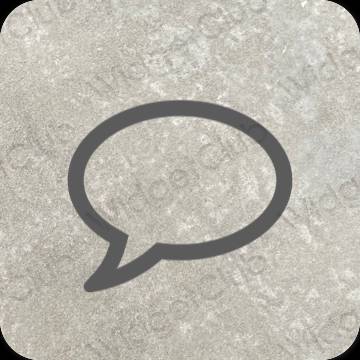 אֶסתֵטִי אפור Messages סמלי אפליקציה