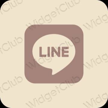 미적인 베이지 LINE 앱 아이콘