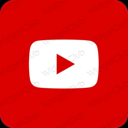 Æstetisk rød Youtube app ikoner