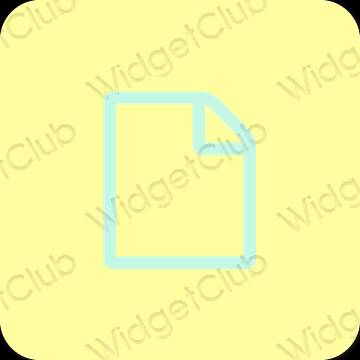 Estetsko rumena Notes ikone aplikacij