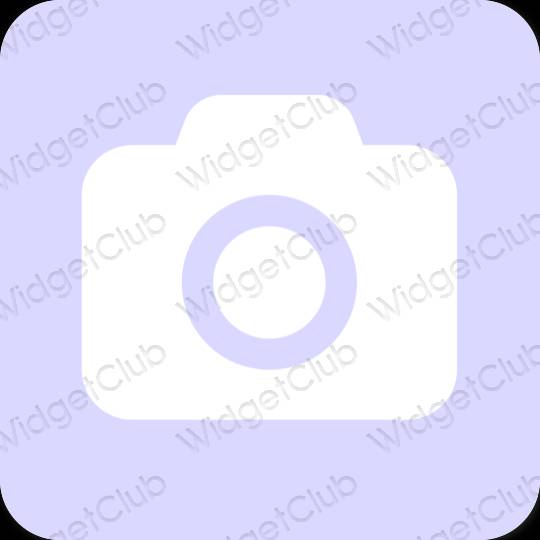 Естетски пастелно плава Camera иконе апликација