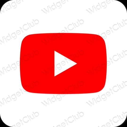 Αισθητικός το κόκκινο Youtube εικονίδια εφαρμογών