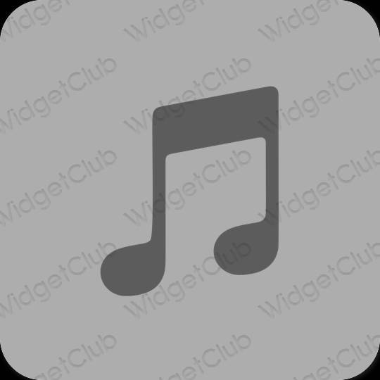 Ästhetisch grau Music App-Symbole