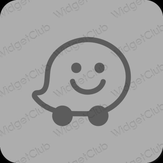 Ästhetische Waze App-Symbole