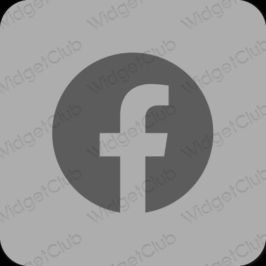 Estetski siva Facebook ikone aplikacija