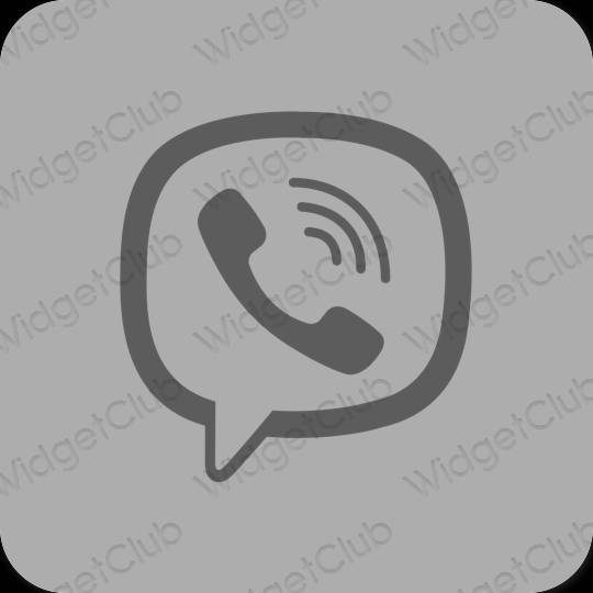Естетичен сиво Viber икони на приложения