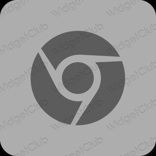 Stijlvol grijs Chrome app-pictogrammen