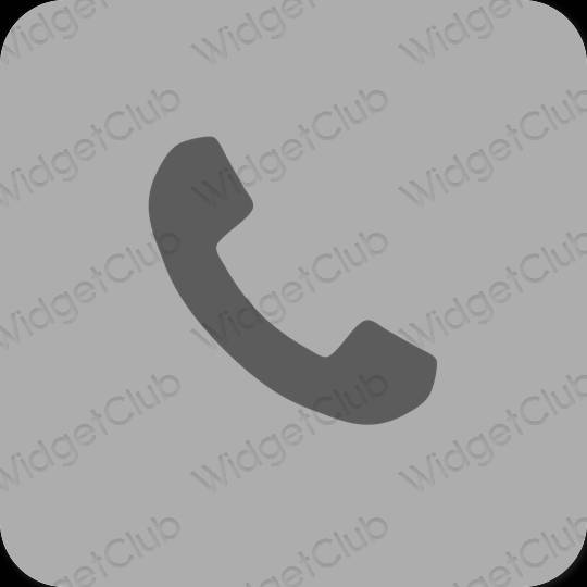 Estetický šedá Phone ikony aplikací