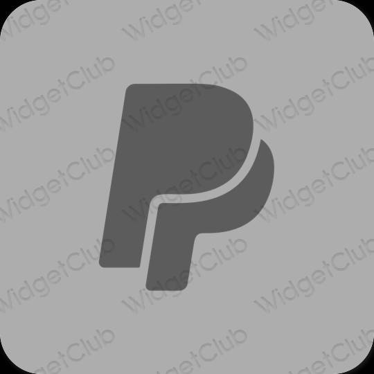 Estetik kelabu Paypal ikon aplikasi
