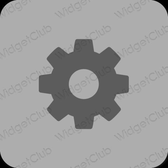 Stijlvol grijs Settings app-pictogrammen