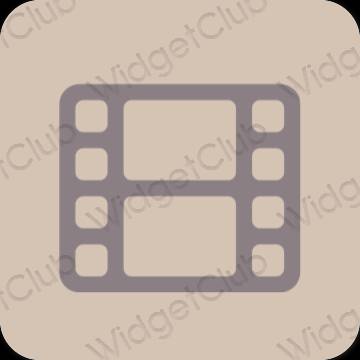 Estetický béžový CapCut ikony aplikací