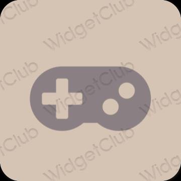 Estetyka beżowy Game ikony aplikacji
