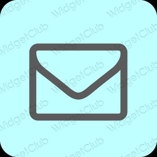 Aesthetic pastel blue Gmail app icons