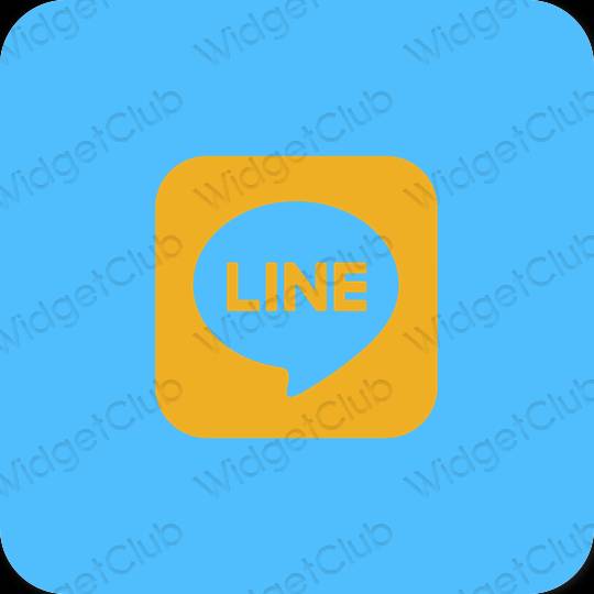 Aesthetic blue LINE app icons