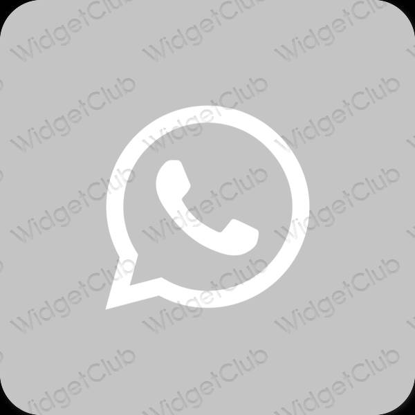審美的 灰色的 WhatsApp 應用程序圖標
