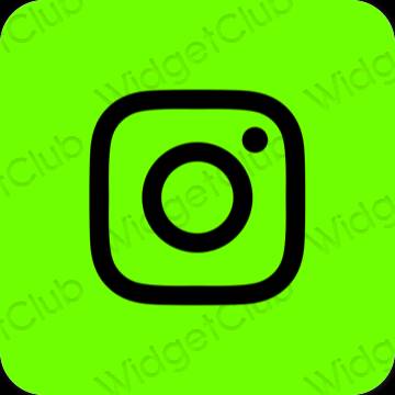 אֶסתֵטִי ירוק Instagram סמלי אפליקציה