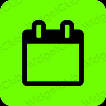 Estetisk grön Calendar app ikoner