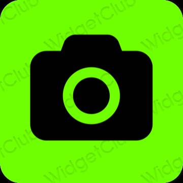 Esztétika zöld Camera alkalmazás ikonok
