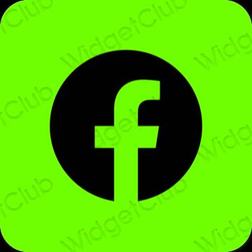 Estetik hijau Facebook ikon aplikasi