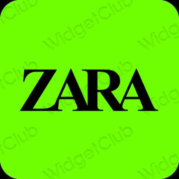 Estetyka Zielony ZARA ikony aplikacji