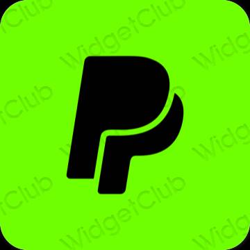 Æstetisk grøn Paypal app ikoner