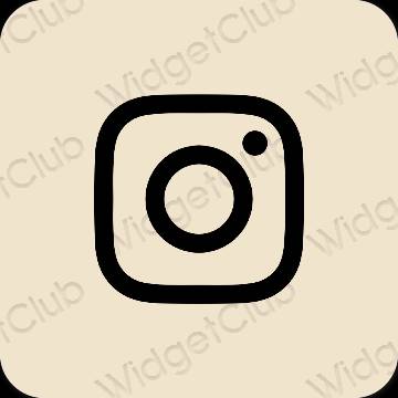 Estetsko bež Instagram ikone aplikacij