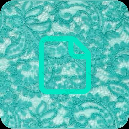 Aesthetic blue Files app icons