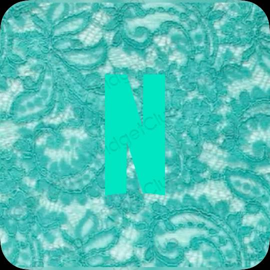 Aesthetic blue Netflix app icons