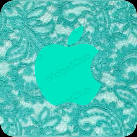 Aesthetic blue Apple Store app icons