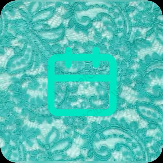 Aesthetic blue Calendar app icons