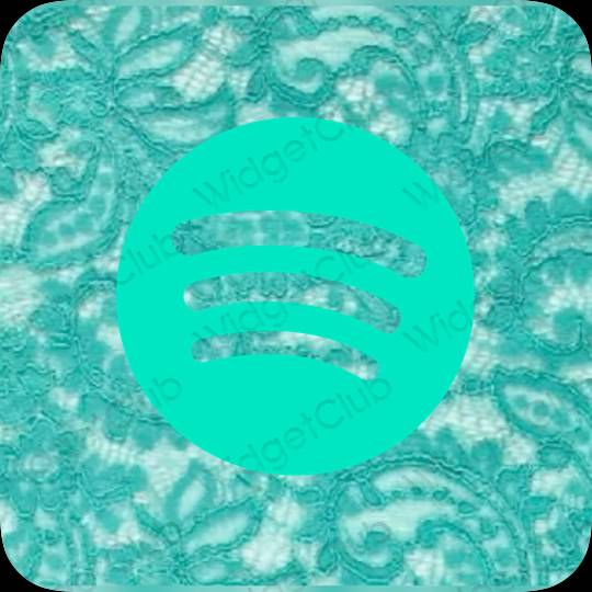 Aesthetic blue Spotify app icons
