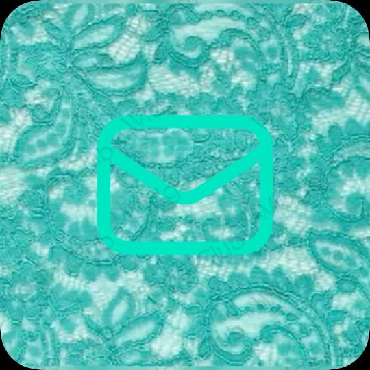 Aesthetic blue Mail app icons