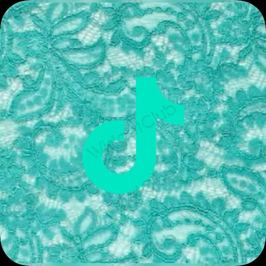 Aesthetic blue TikTok app icons