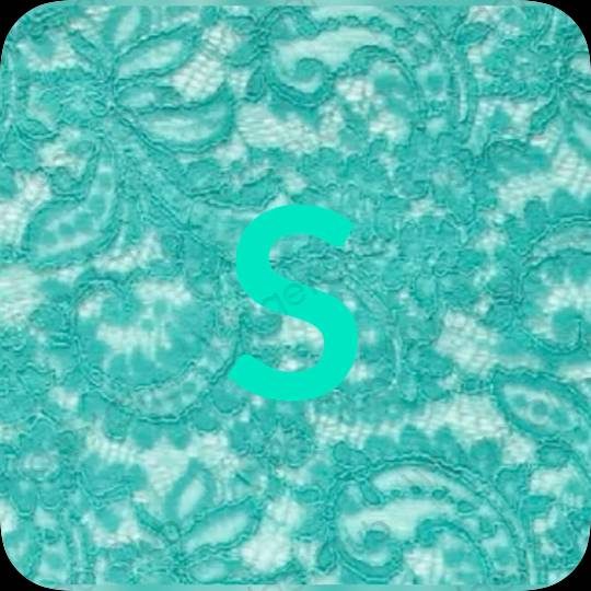 Aesthetic blue SHEIN app icons
