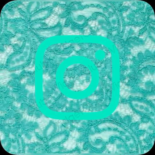 Aesthetic blue Instagram app icons