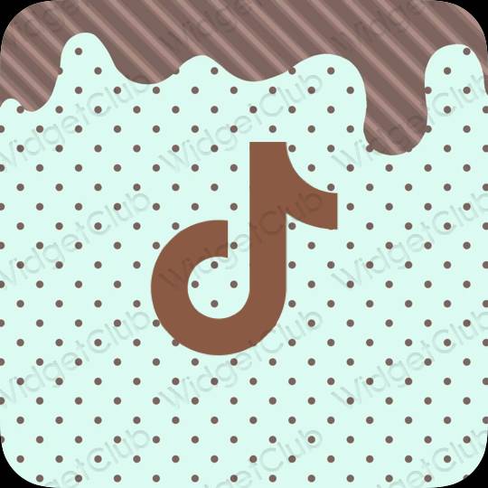 Aesthetic pastel blue TikTok app icons