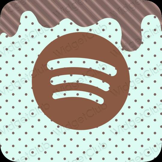 Aesthetic pastel blue Spotify app icons