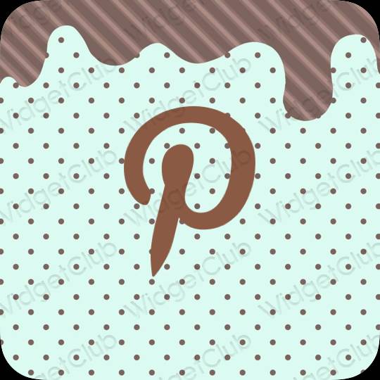 Aesthetic pastel blue Pinterest app icons
