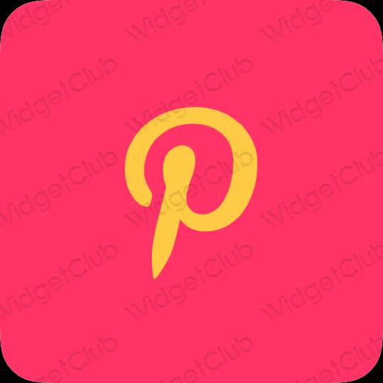 Aesthetic purple Pinterest app icons