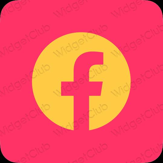 Aesthetic purple Facebook app icons