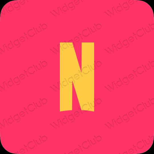 Aesthetic purple Netflix app icons