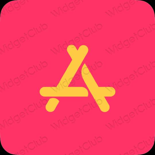Estetico rosa fluo AppStore icone dell'app