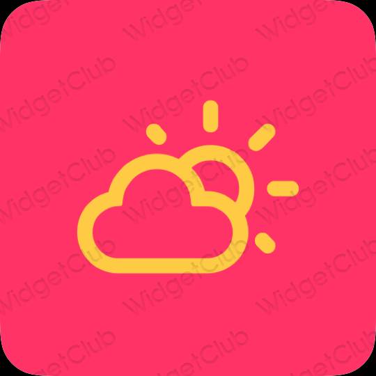 Aesthetic purple Weather app icons