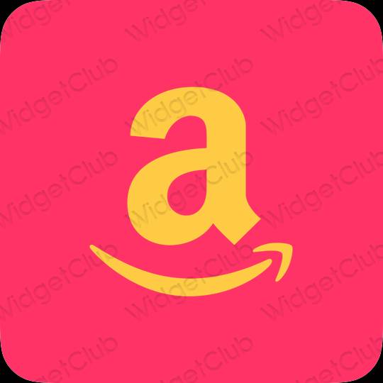 زیبایی شناسی رنگ بنفش Amazon آیکون های برنامه