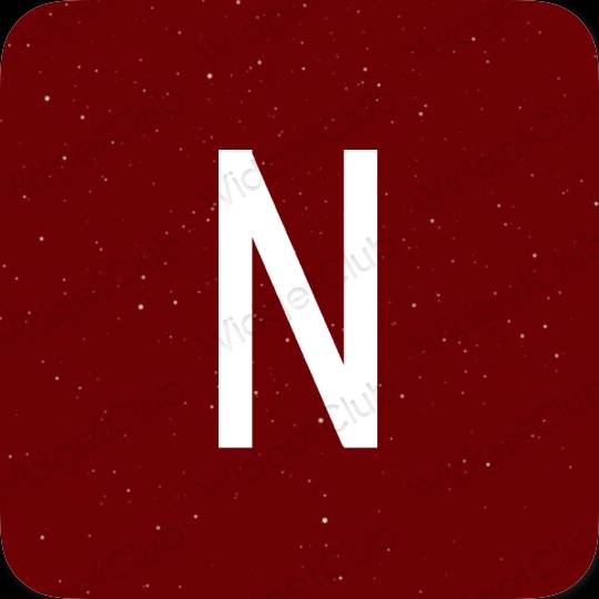 Aesthetic purple Netflix app icons